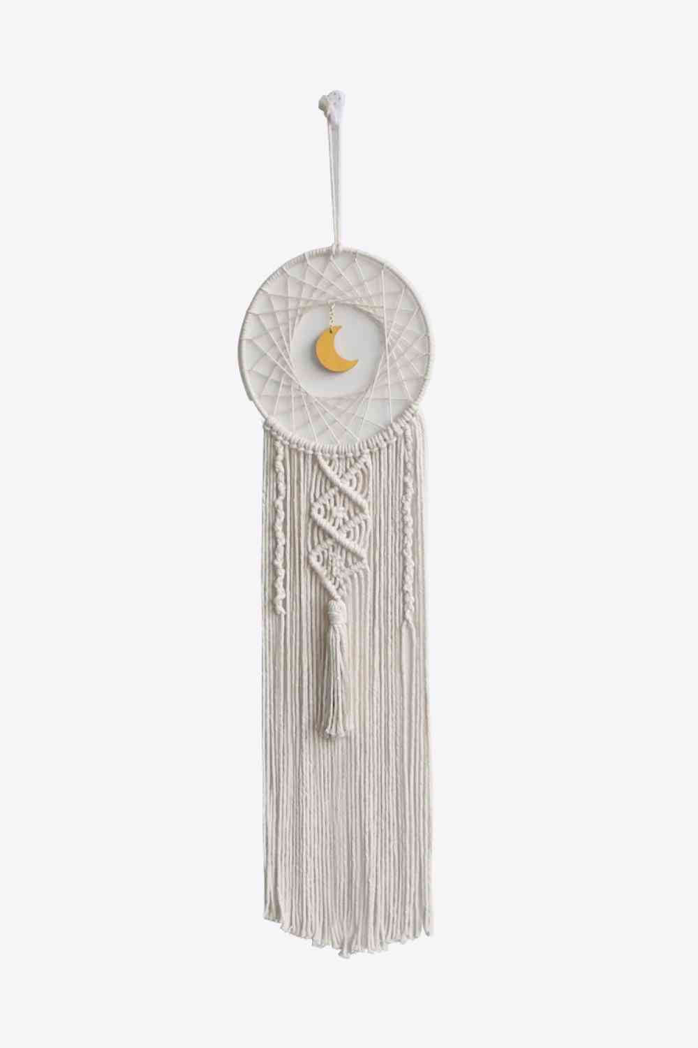 Bohemian Hand-Woven Moon Macrame Wall Hanging