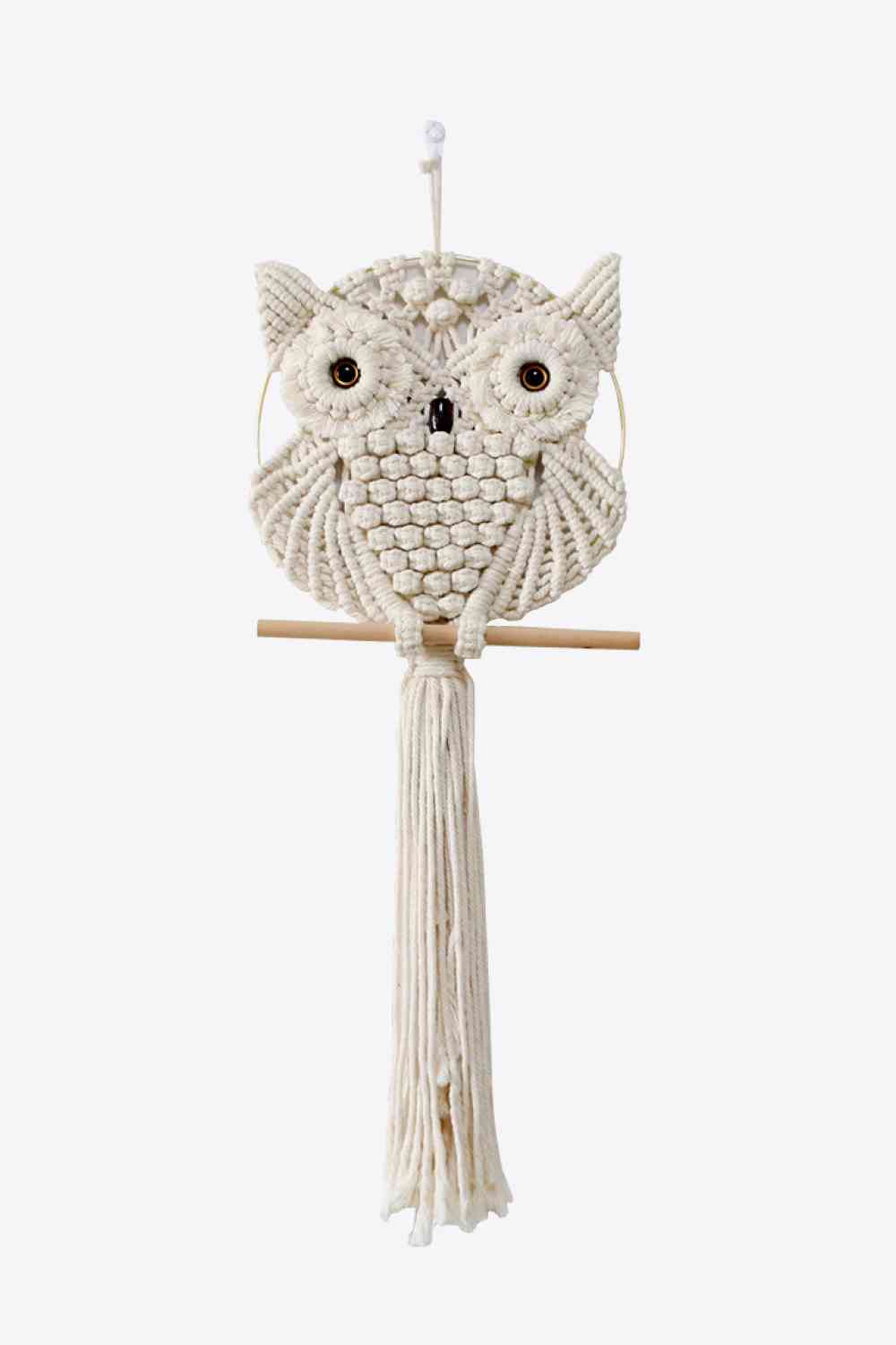 Hand-Woven Owl Macrame Wall Hanging