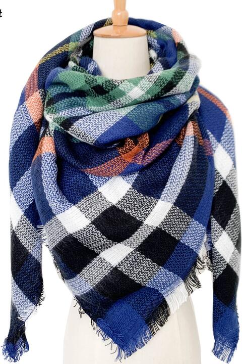 Plaid Imitation Cashmere Scarf