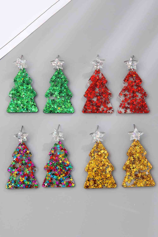 Christmas Tree Acrylic Earrings