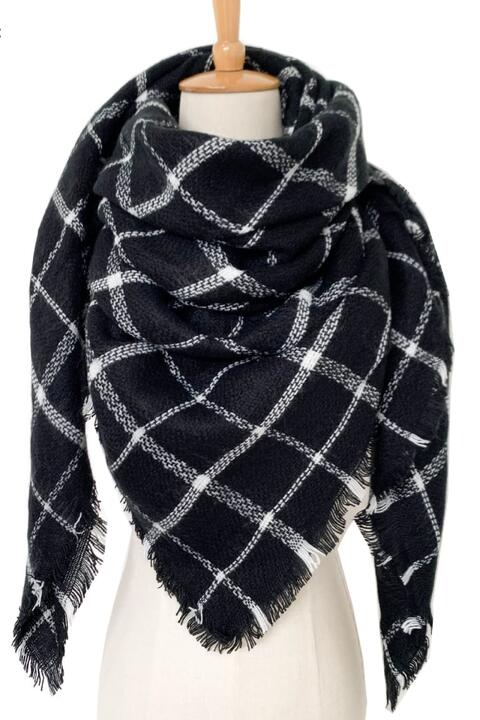 Plaid Imitation Cashmere Scarf